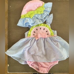 Baby girls seersucker dress in 18 months